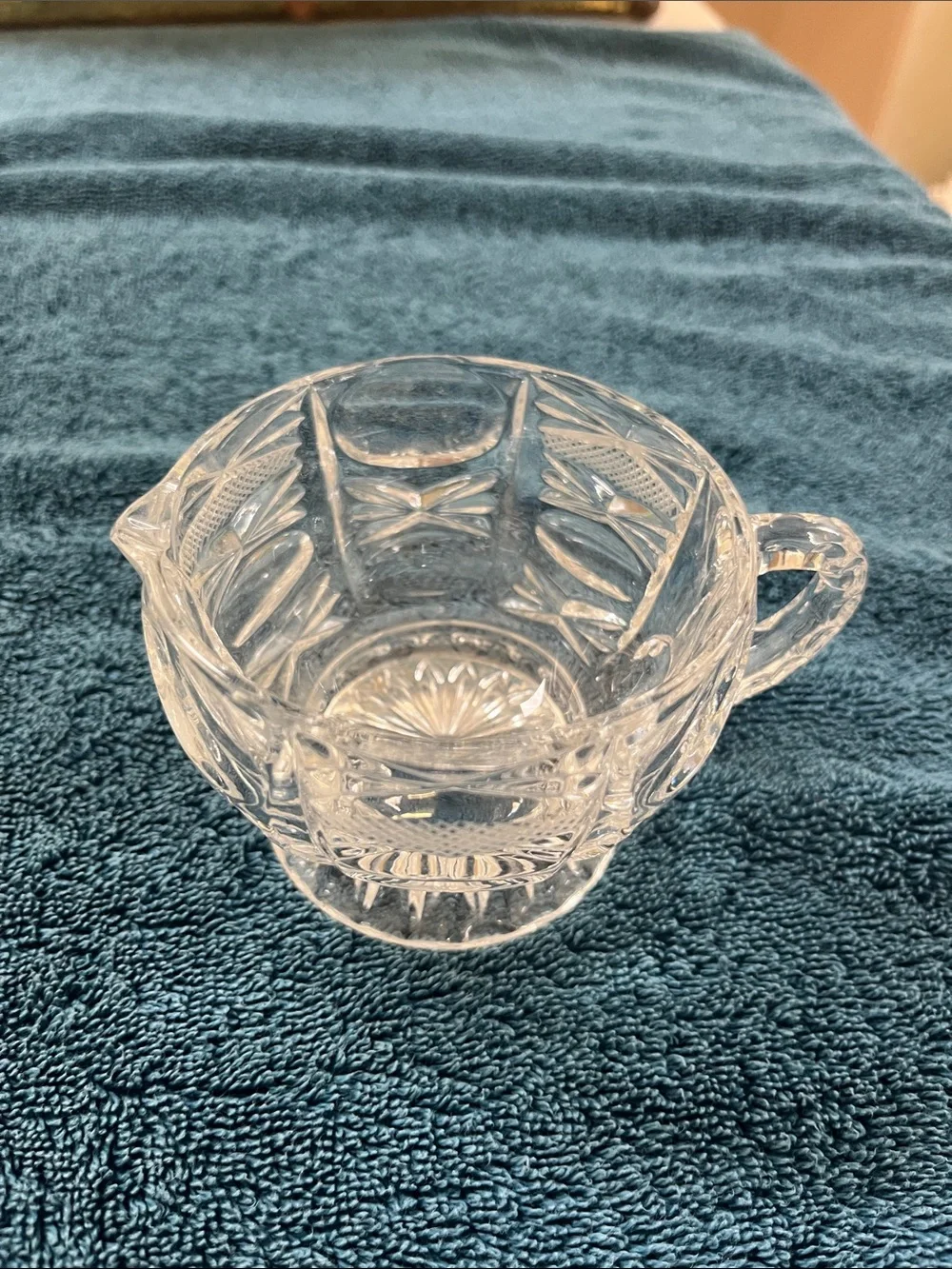 Antique footed Crystal creamer